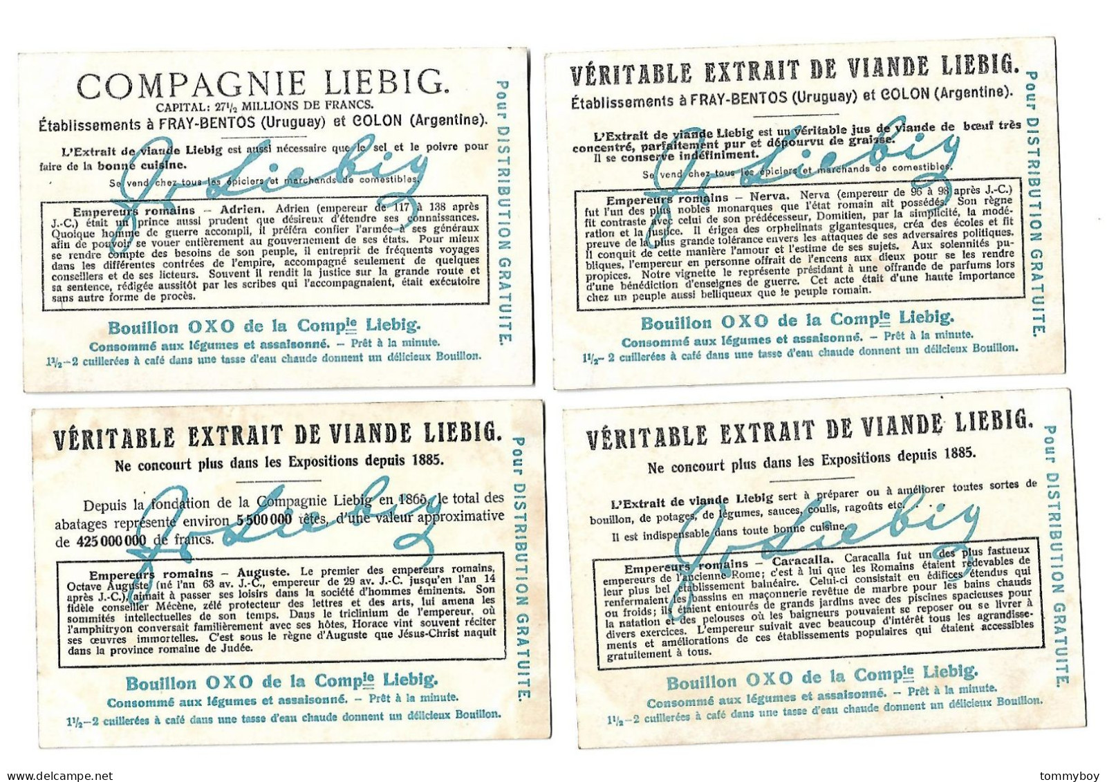 S 897, Liebig 6 Cards, Empereurs Romains - Liebig