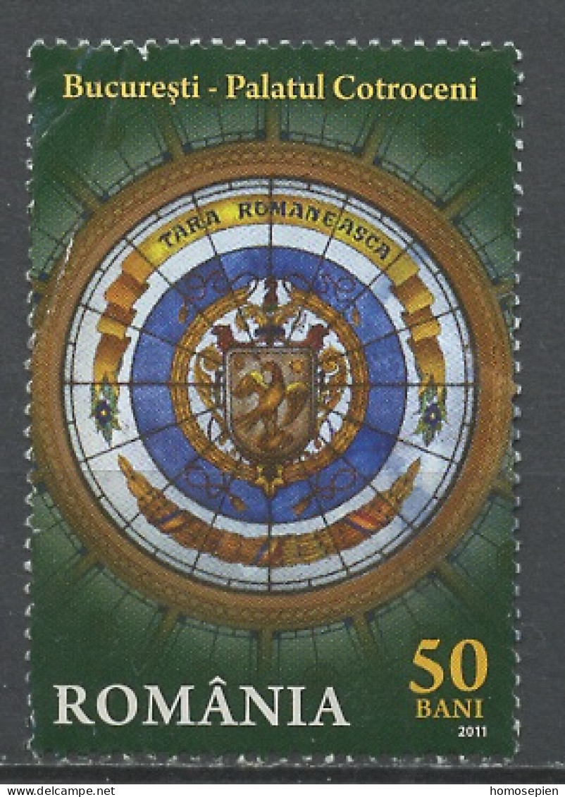 Roumanie - Rumänien - Romania 2011 Y&T N°5560 - Michel N°6578 (o) - 50b Armoirie De La Région De Valachie - Used Stamps
