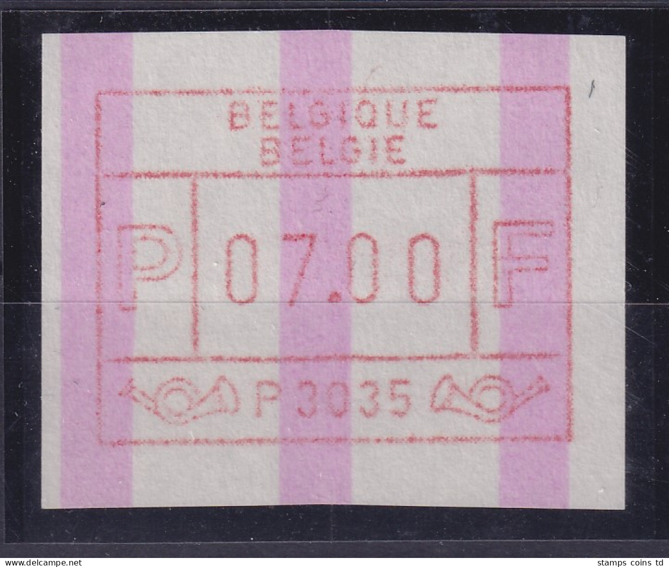 Belgien FRAMA-ATM P3035 Arlon Mit ENDSTREIFEN ** Wert 07,00  Bfr. - Andere & Zonder Classificatie