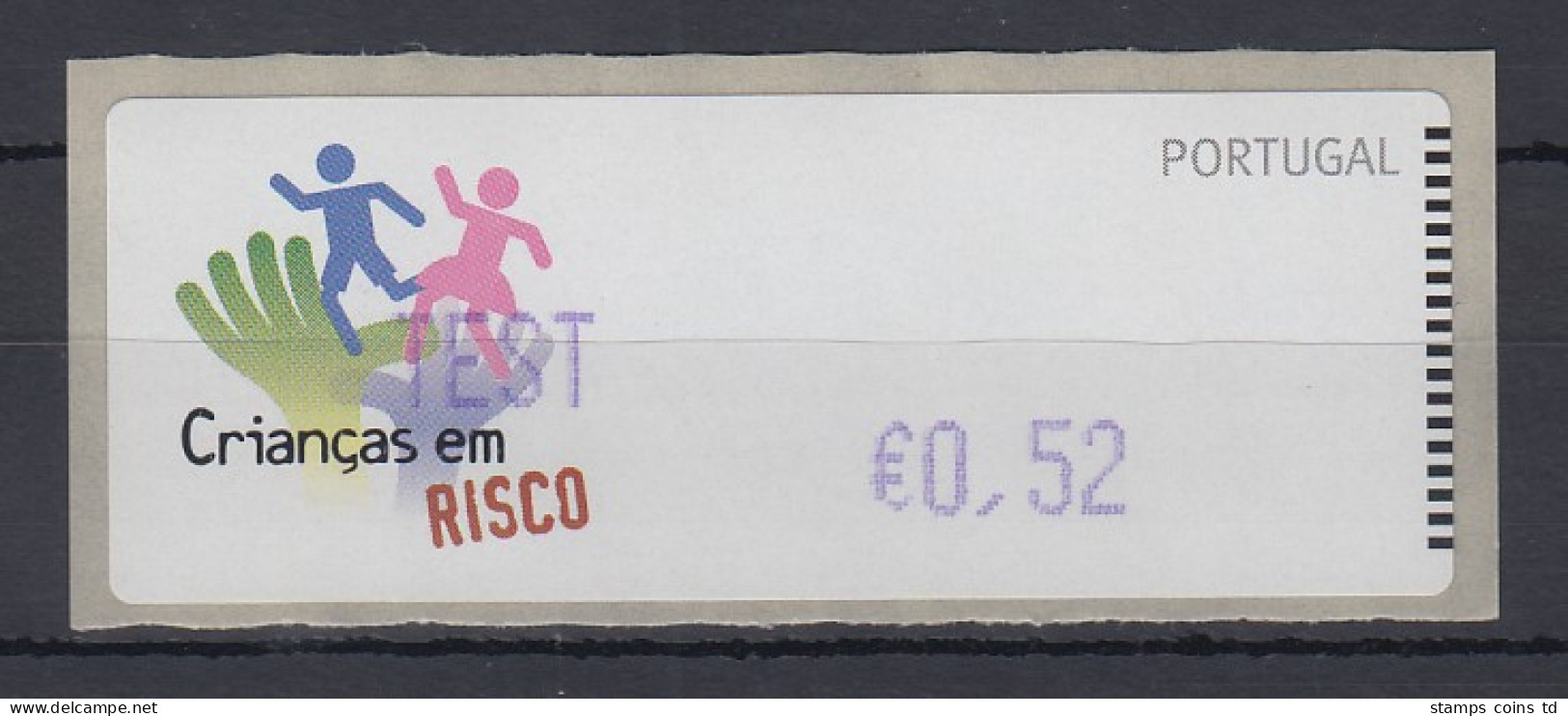 Portugal 2007 ATM Kinder In Gefahr Monétel Mi-Nr 59 F  TEST €0,52 ** - Automatenmarken [ATM]