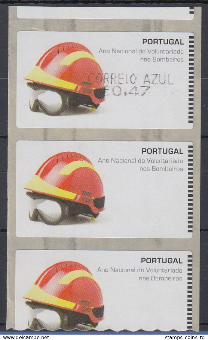 Portugal 2008 ATM Feuerwehr SMD Streifen Wert AZUL 47 / Leerfelder **  SELTEN ! - Timbres De Distributeurs [ATM]