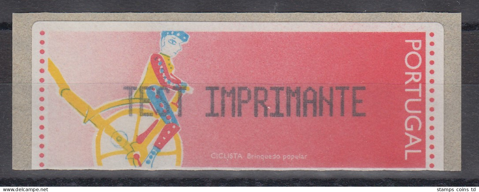 Portugal 1992 ATM Ciclista Mi.-Nr. 6  TEST IMPRIMANTE  - Timbres De Distributeurs [ATM]