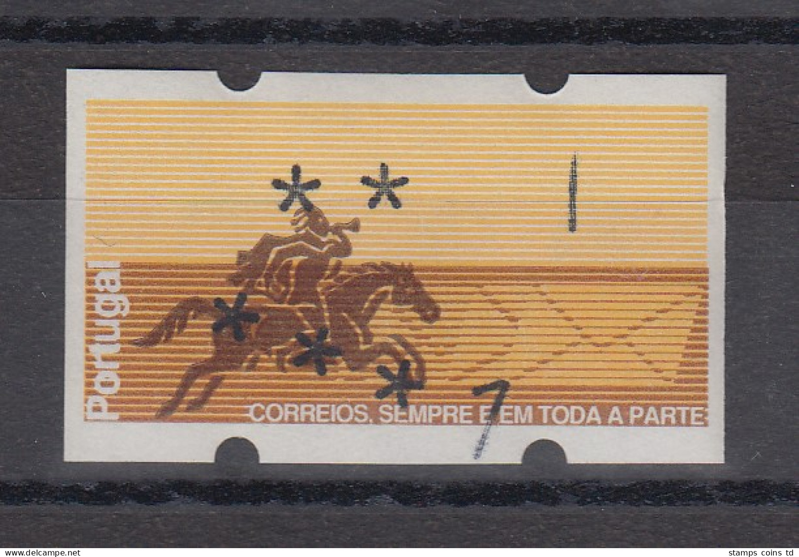 Portugal 1990 ATM Postreiter Mi.-Nr. 2 Doppeldruck **  - Timbres De Distributeurs [ATM]