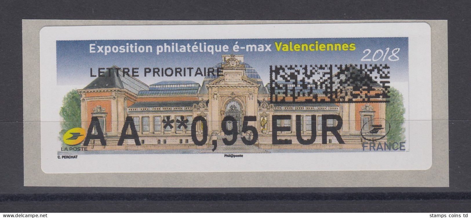 Frankreich 2018 ATM Exposition Valenciennes Wert AA 0,95 EUR **  - Sonstige & Ohne Zuordnung