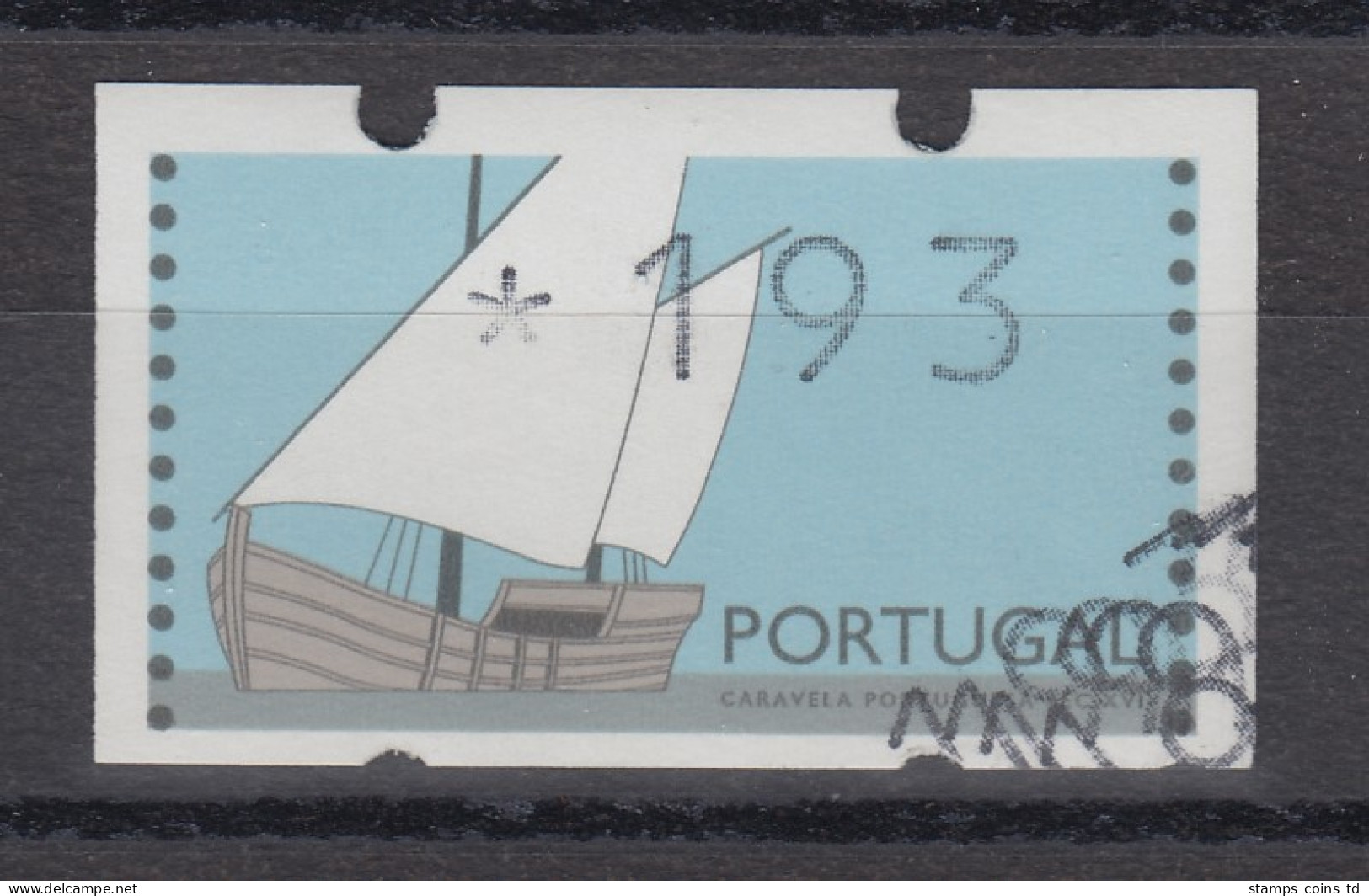 Portugal 1992 ATM Caravelle Wert 193, Mit Mehrfachdruck Rechts Unten !  - Timbres De Distributeurs [ATM]