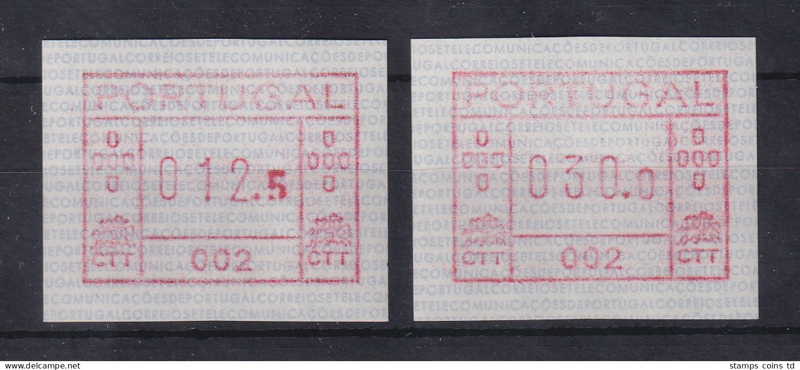 Portugal Frama-ATM 1981 Aut.-Nr. 002 Tastensatz 12,5-30 Aus OA **  - Automatenmarken [ATM]
