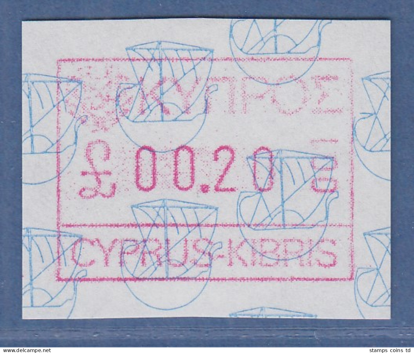 Zypern Frama-ATM 1989 Aut-Nr. 002 Aus OA Wert 00,20 ** - Other & Unclassified