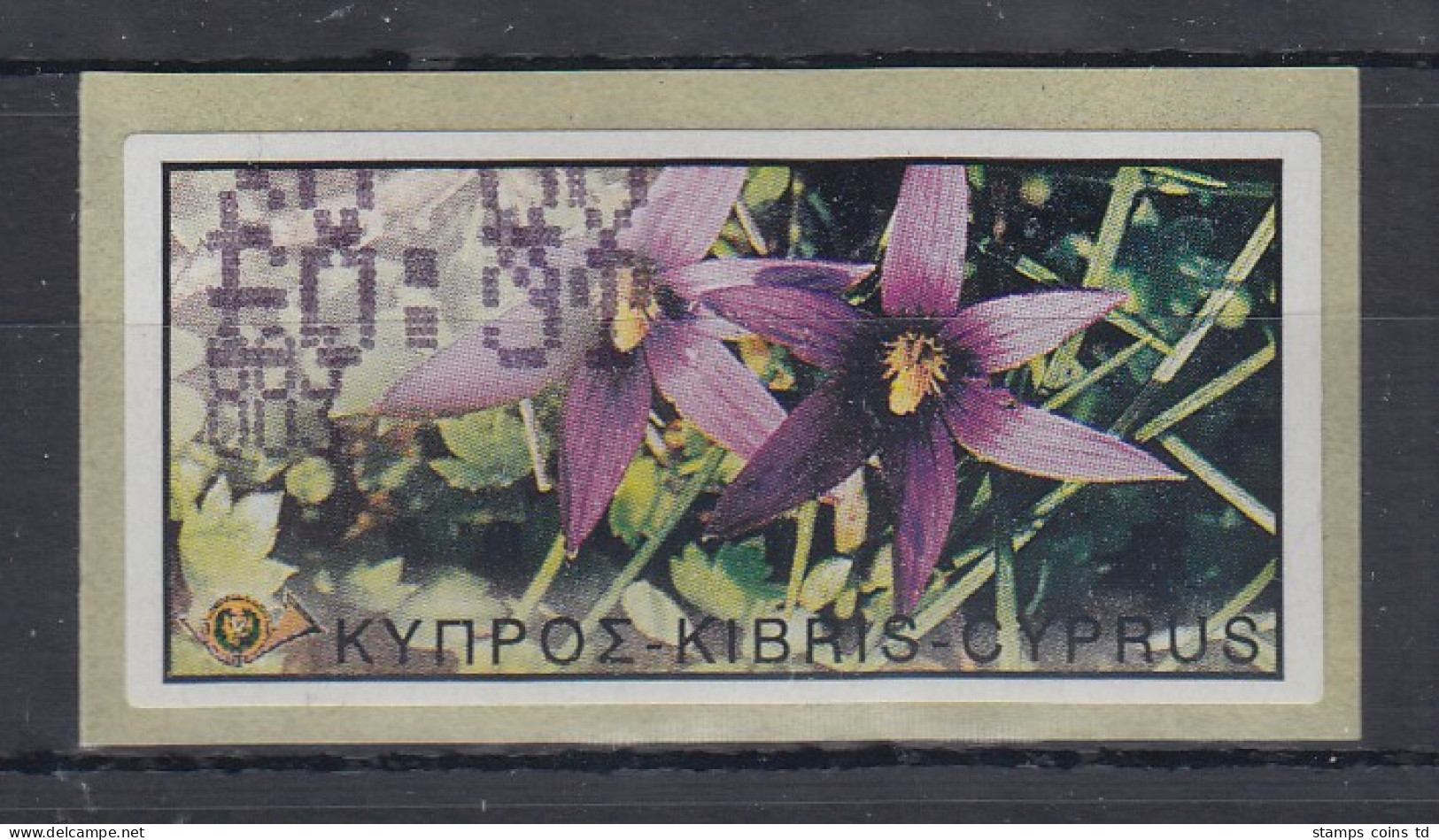 Zypern ATM Wildblumen 2002 Mi.-Nr. 7 Aut.-Nr. 003, Doppeldruck  - Sonstige & Ohne Zuordnung