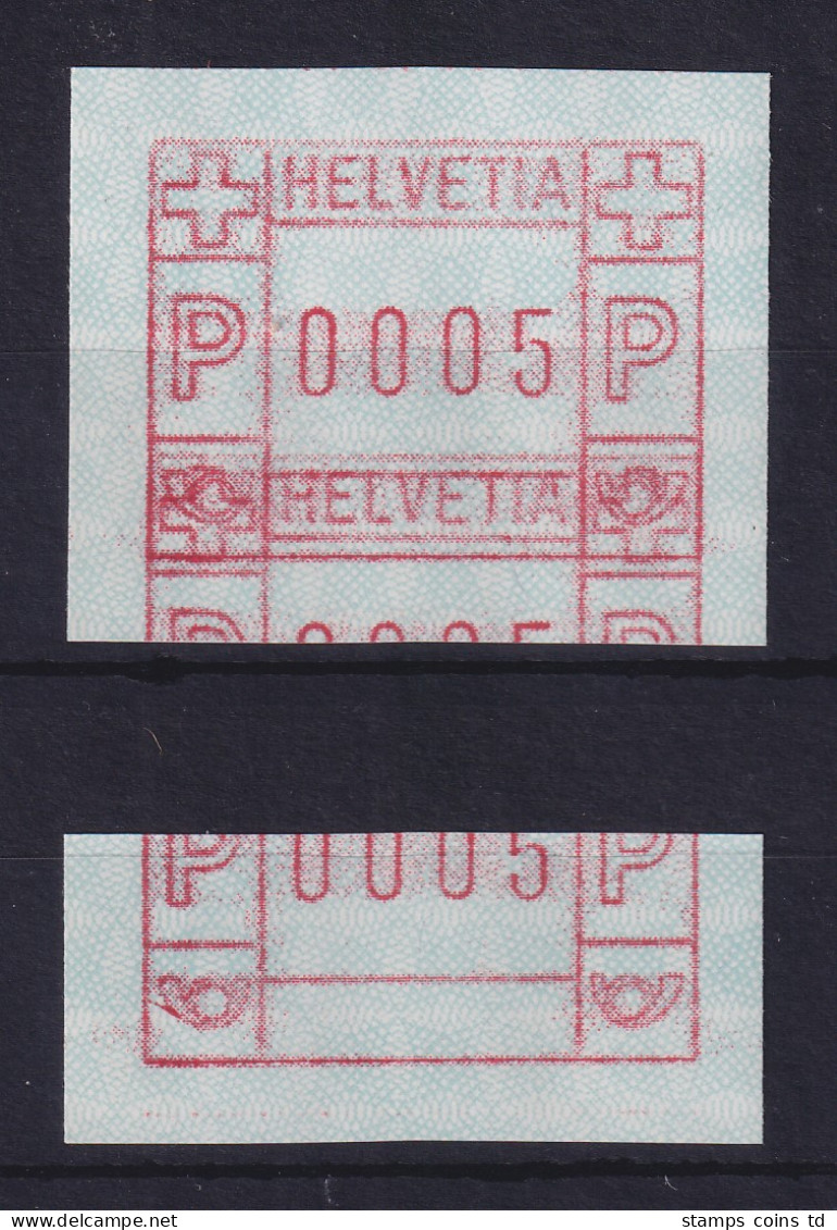 Schweiz FRAMA-ATM Mi-Nr. 3.1b Doppeldruck ** - Automatenzegels