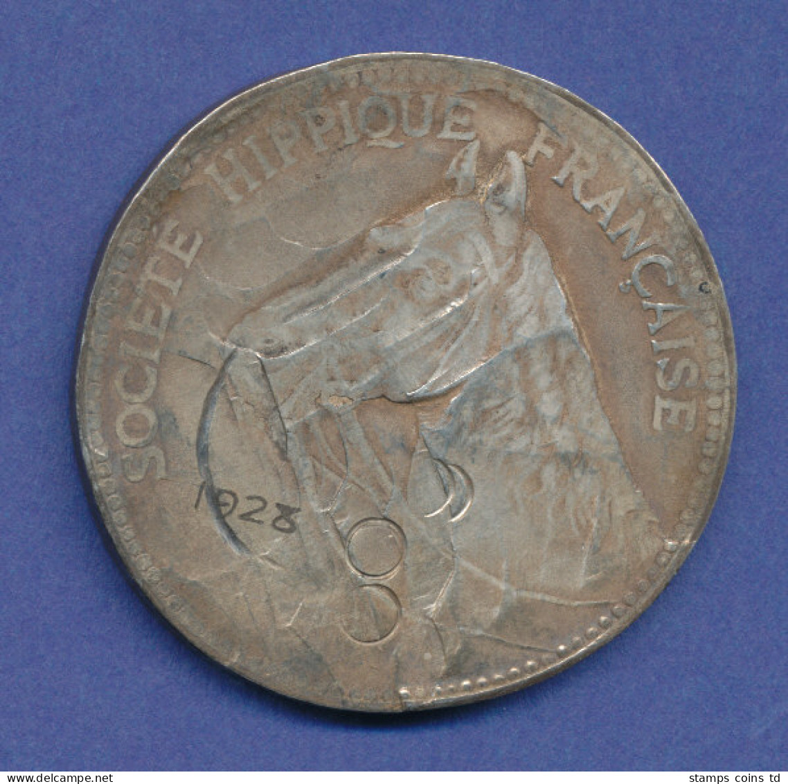 Frankreich Alte Medaille "Societe Hippique Francaise" , 1923, Pferde-Zucht - Autres & Non Classés