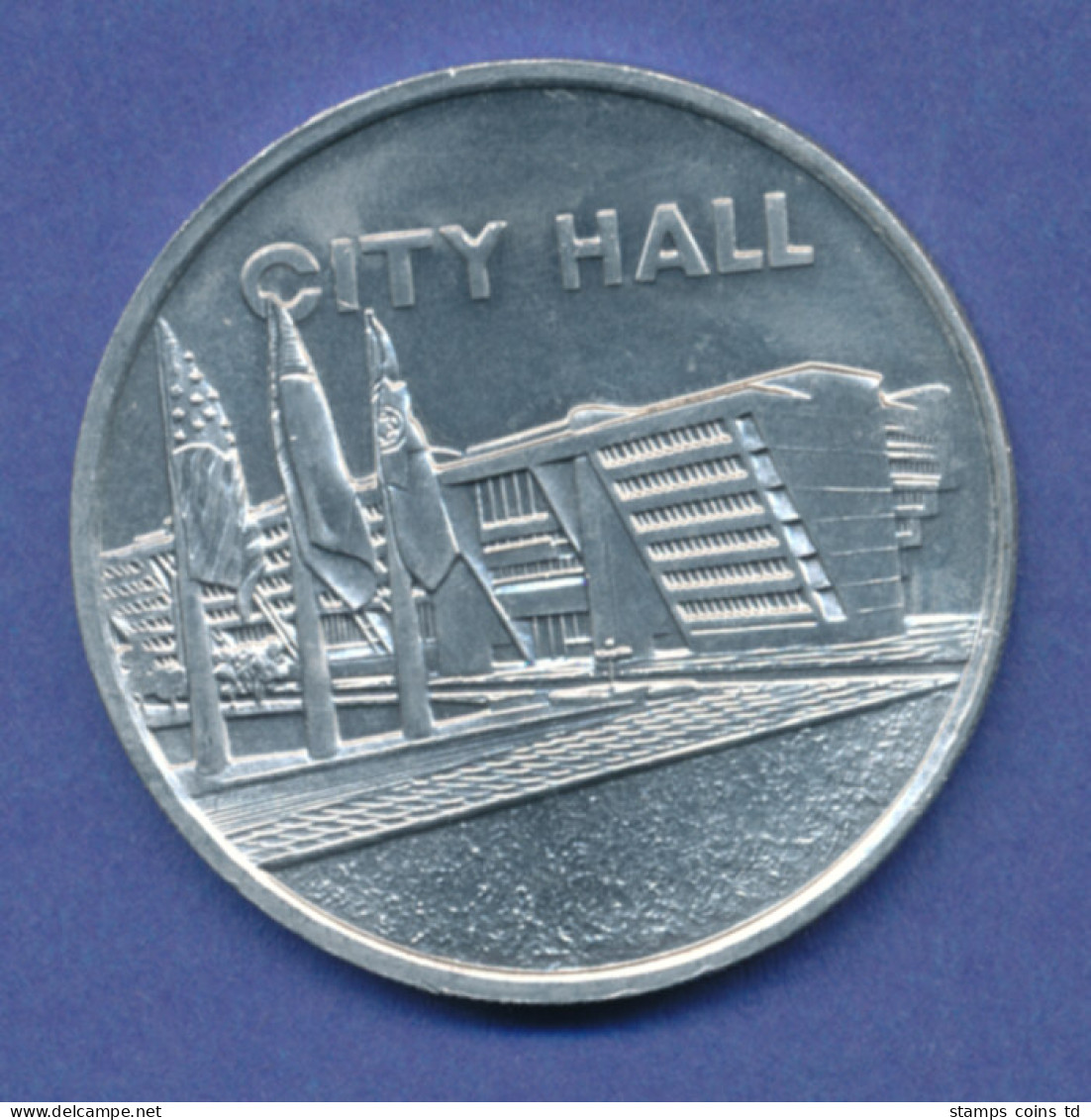 USA Token City Hall, Dallas Texas, Aluminium - Sonstige & Ohne Zuordnung