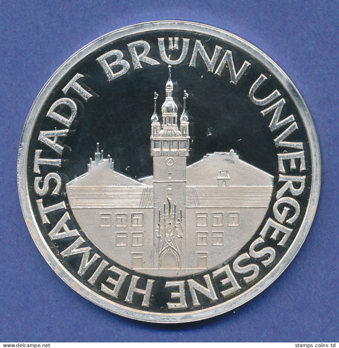 Silber-Medaille Patenstädte Brünn / Schwäbisch Gmünd 26,70g Ag925 - Non Classés