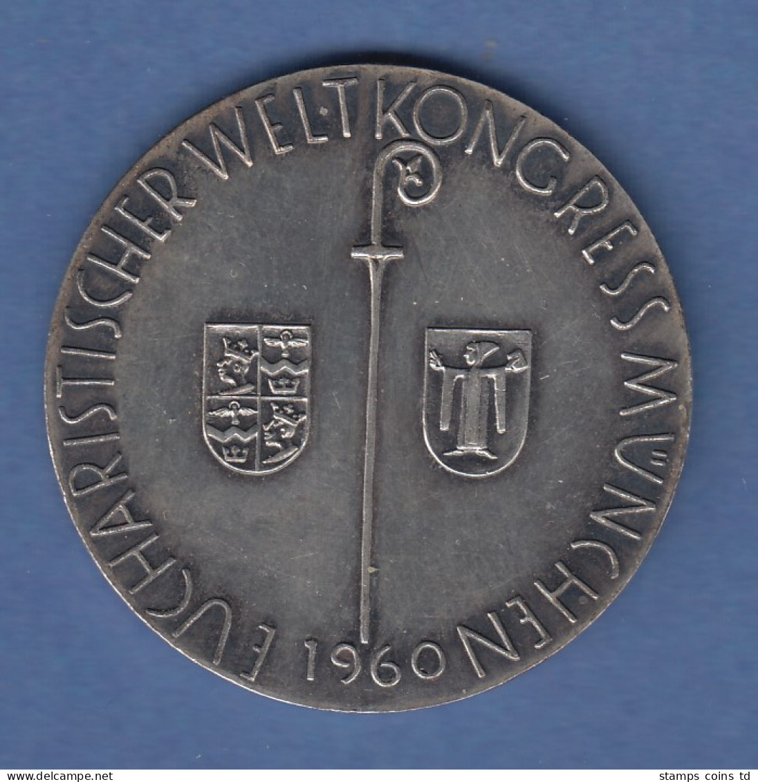 München Eucharisticher Weltkongress 1960 Kreuzigung, Abendmahl Schöne Medaille - Unclassified