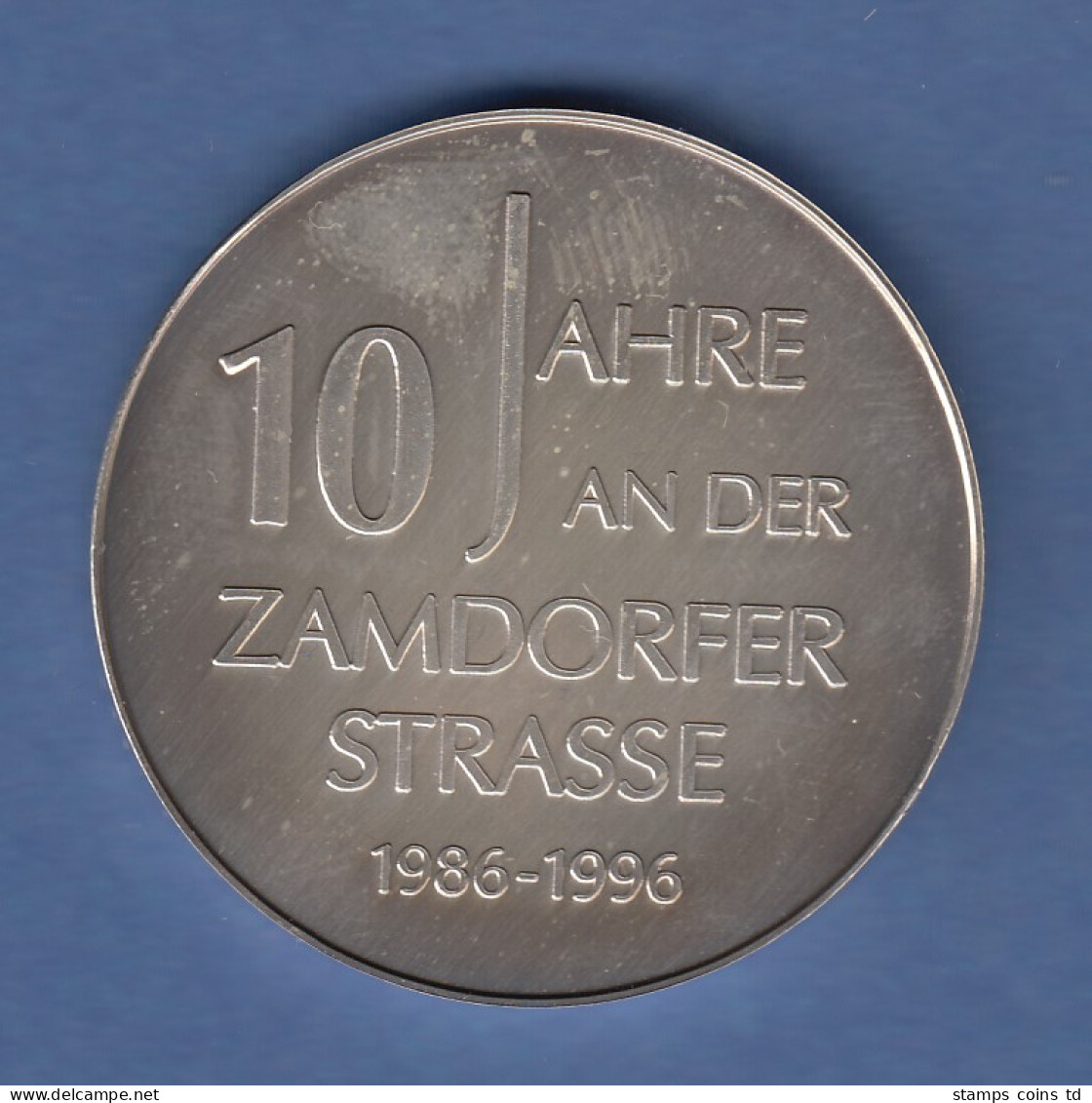 Silber-Medaille Bayerisches Hauptmünzamt München 1986-1996 Zamdorfer Straße  - Zonder Classificatie