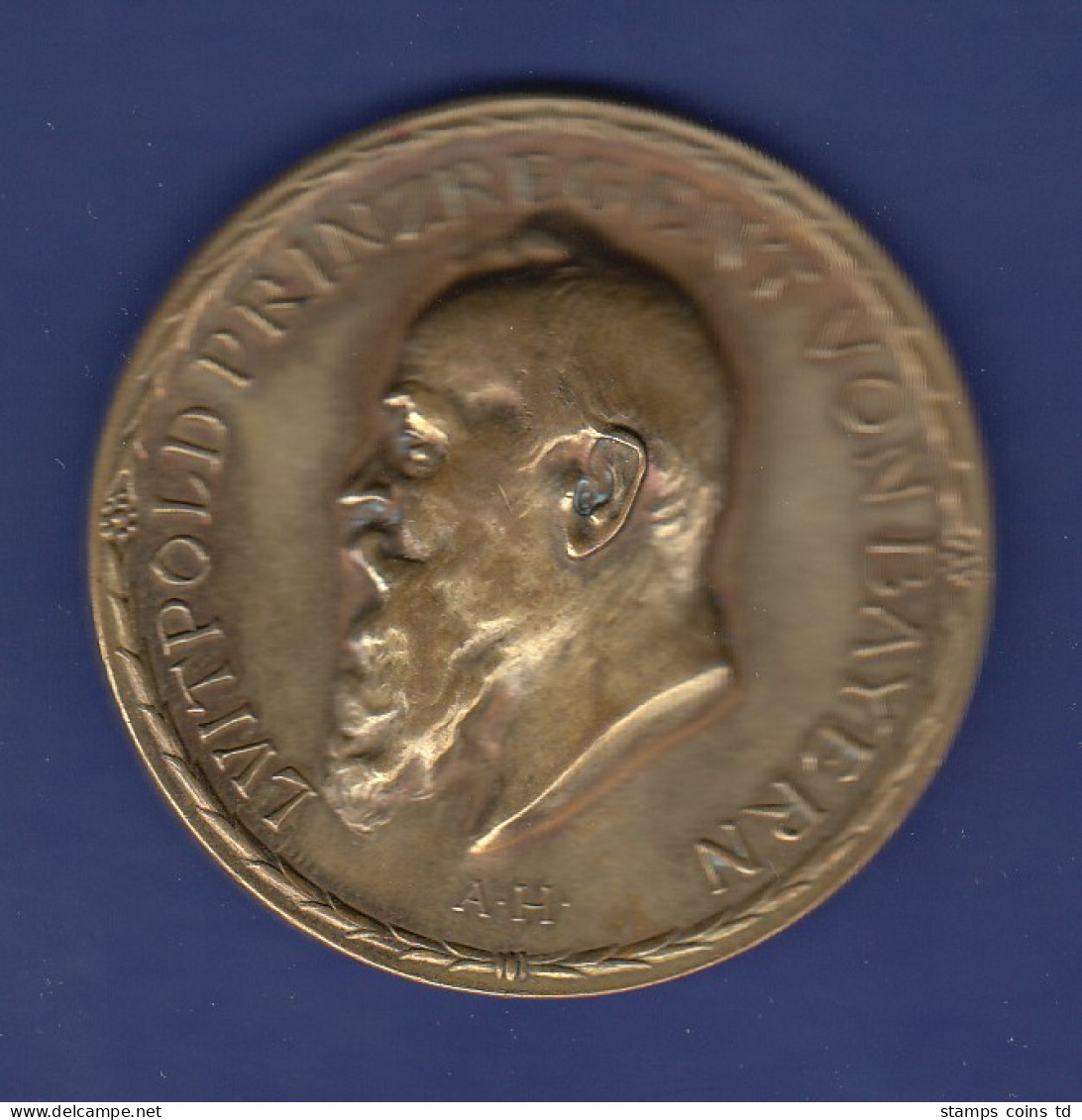 Große Bronze Medaille 100 Jahre Königlich Bayerische Münze 1809-1909, Luitpold - Andere & Zonder Classificatie