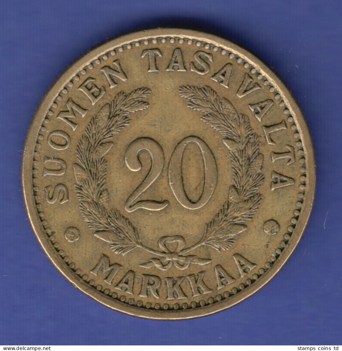 Finnland 1935 Kursmünze 20 Zu 20 Markaa  - Finnland