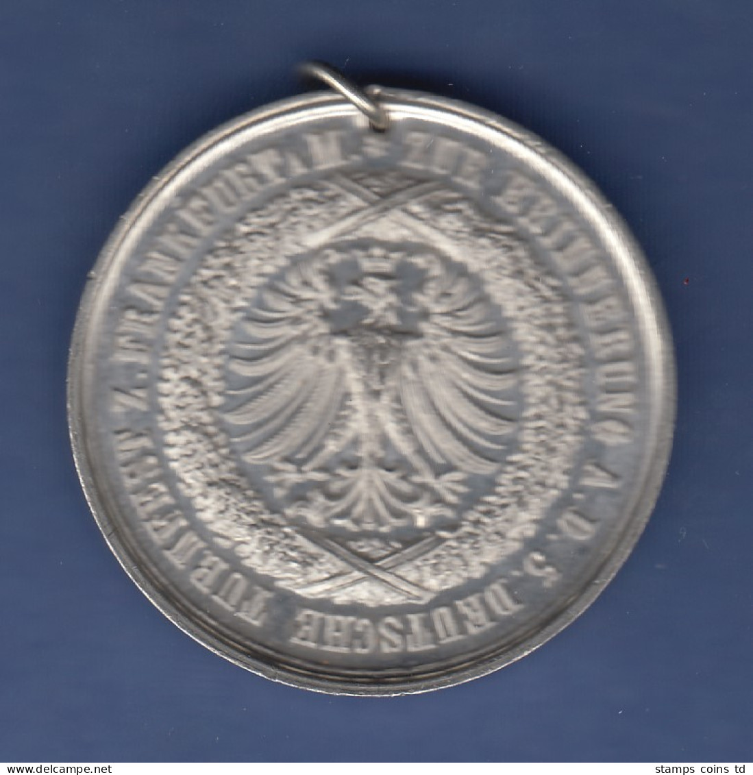 Medaille Zum 5. Deutschen Turnfest In Frankfurt / Main 1880 Gelocht Mit Öse - Altri & Non Classificati