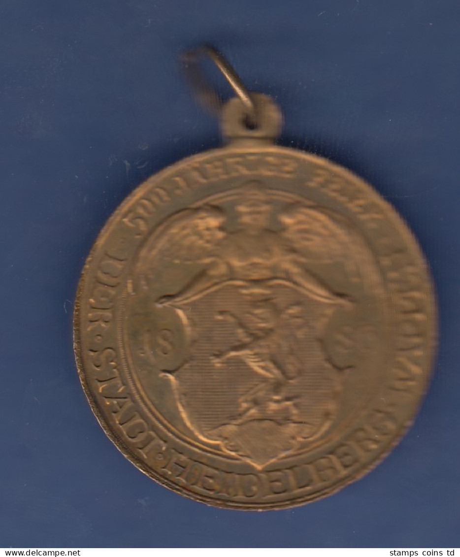 Medaille Stadt Heidelberg, 500 Jahre Universität 1886, Oben Mit Öse.  - Altri & Non Classificati