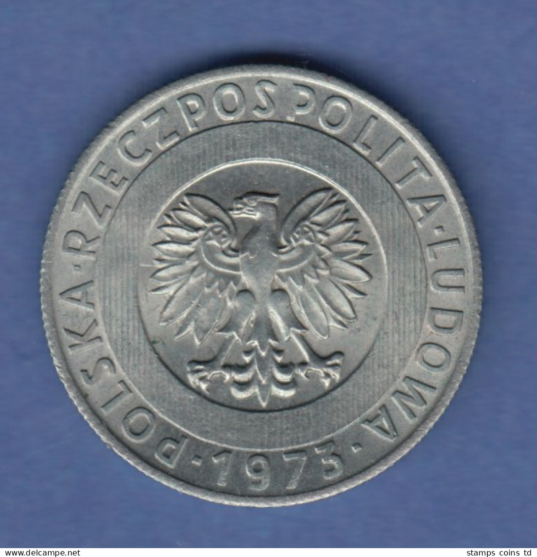 Polen / Polska Gedenkmünze 20 Zloty FAO Getreidefeld Vor Hochhaus Jahr 1973  - Pologne
