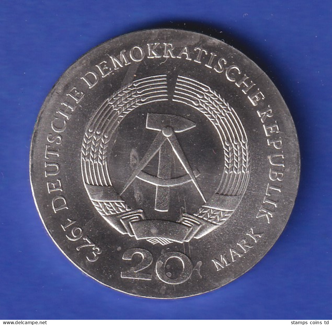 DDR 20 Mark Gedenkmünze 1973 August Bebel Stempelglanz Stg  - Other & Unclassified