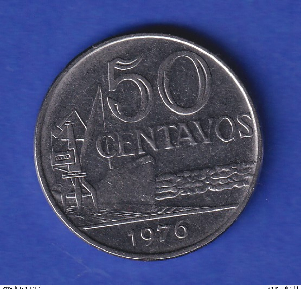 Brasilien Kursmünze 50 Centavos 1976 In Vorzüglicher Qualität, Kaum Zirkuliert - Otros – América