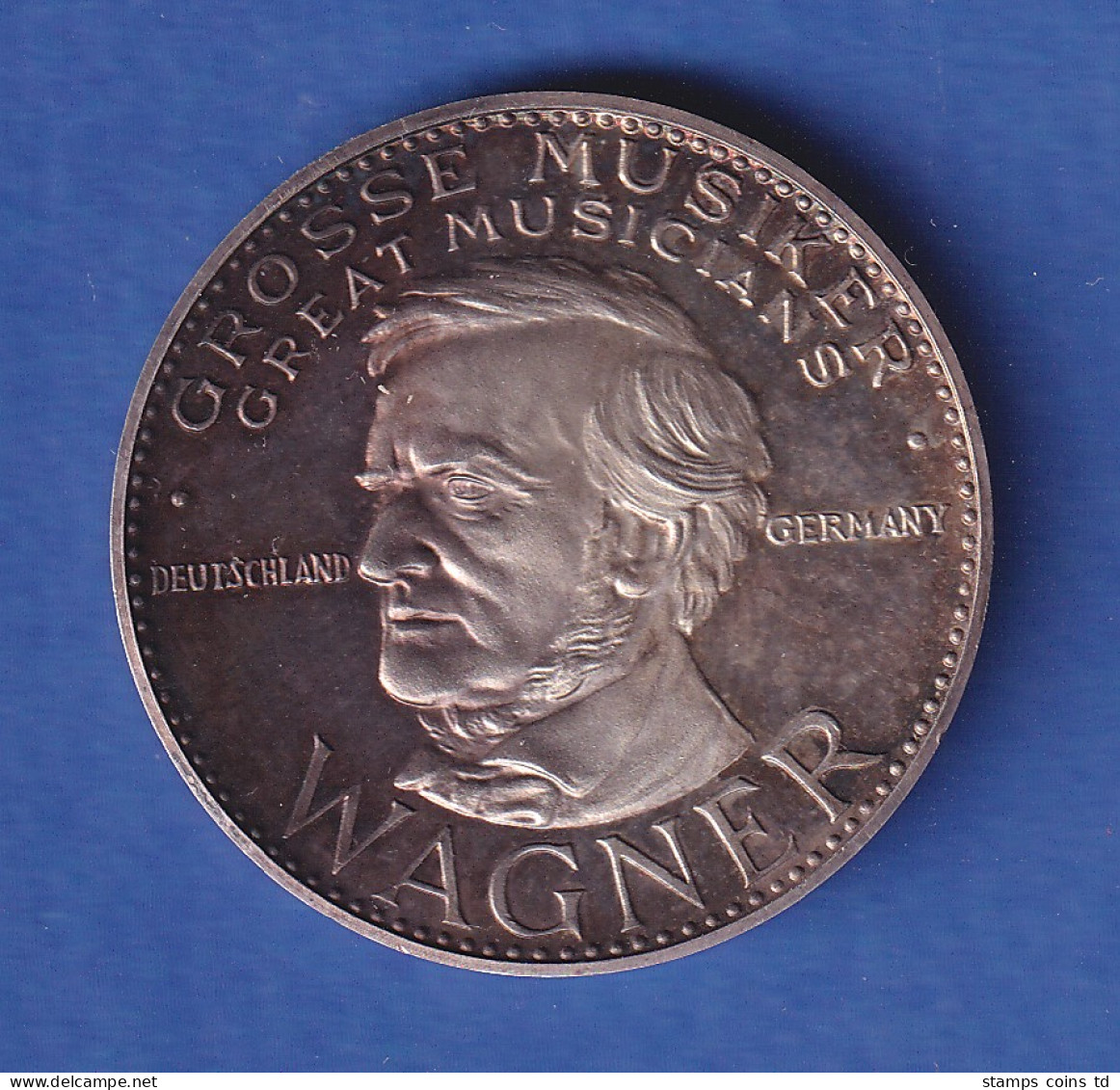 Silber-Medaille Richard Wagner - Große Musiker - 12 G Ag1000  - Ohne Zuordnung