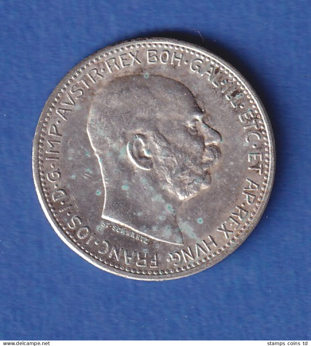 Österreich Silbermünze  Kaiser Franz Josef Ungarn 1 Krone, 1914 - Autriche