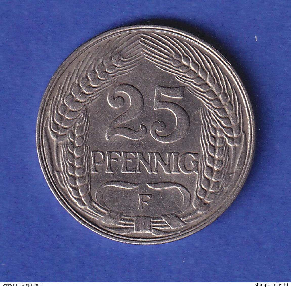 Deutsches Reich Kursmünze 25 Pfennig 1912 F Vz - Autres & Non Classés