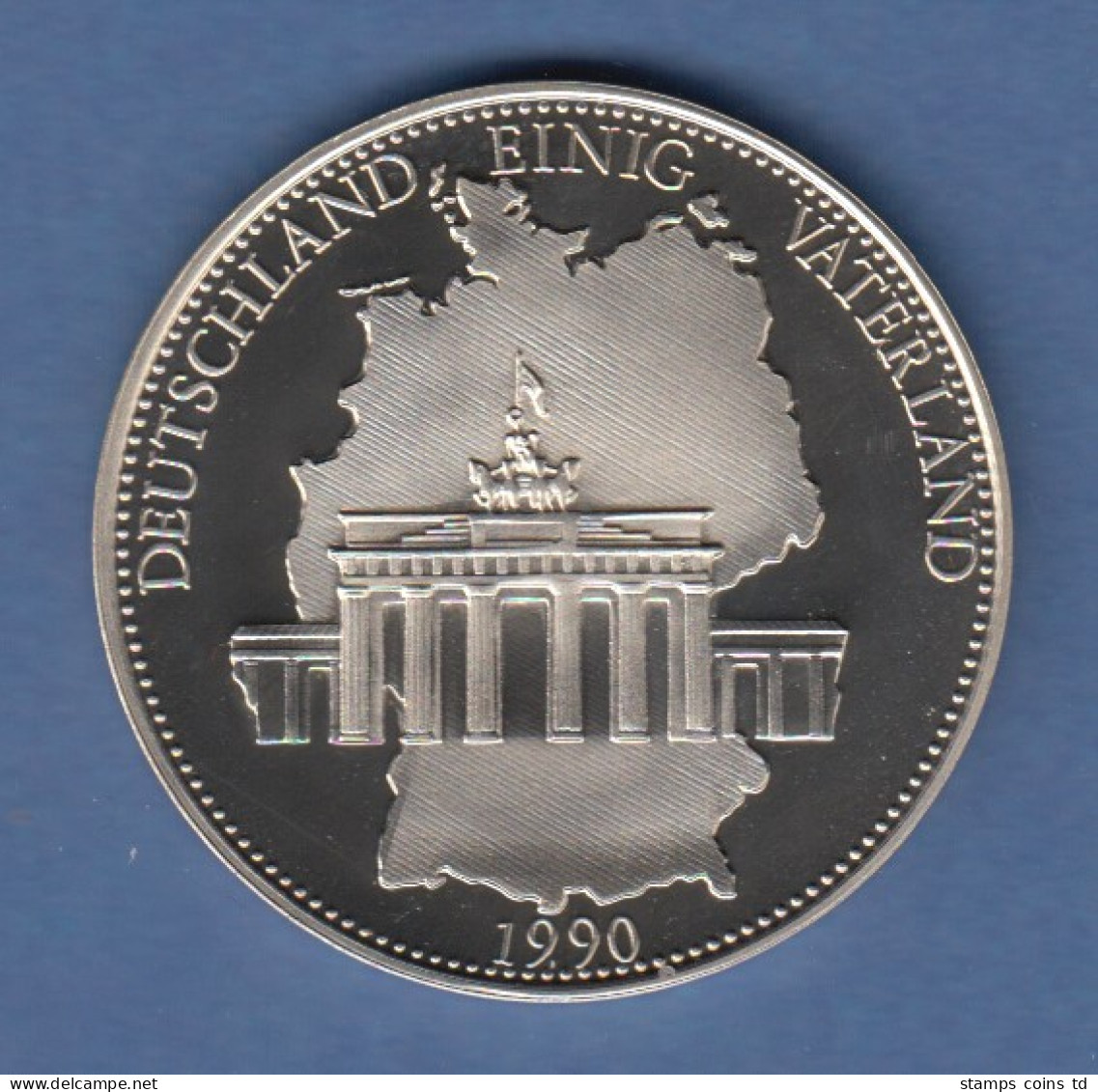 Medaille Deutschland Einig Vaterland: Brandenburger Tor 1990 CuNi 21,3g - Altri & Non Classificati