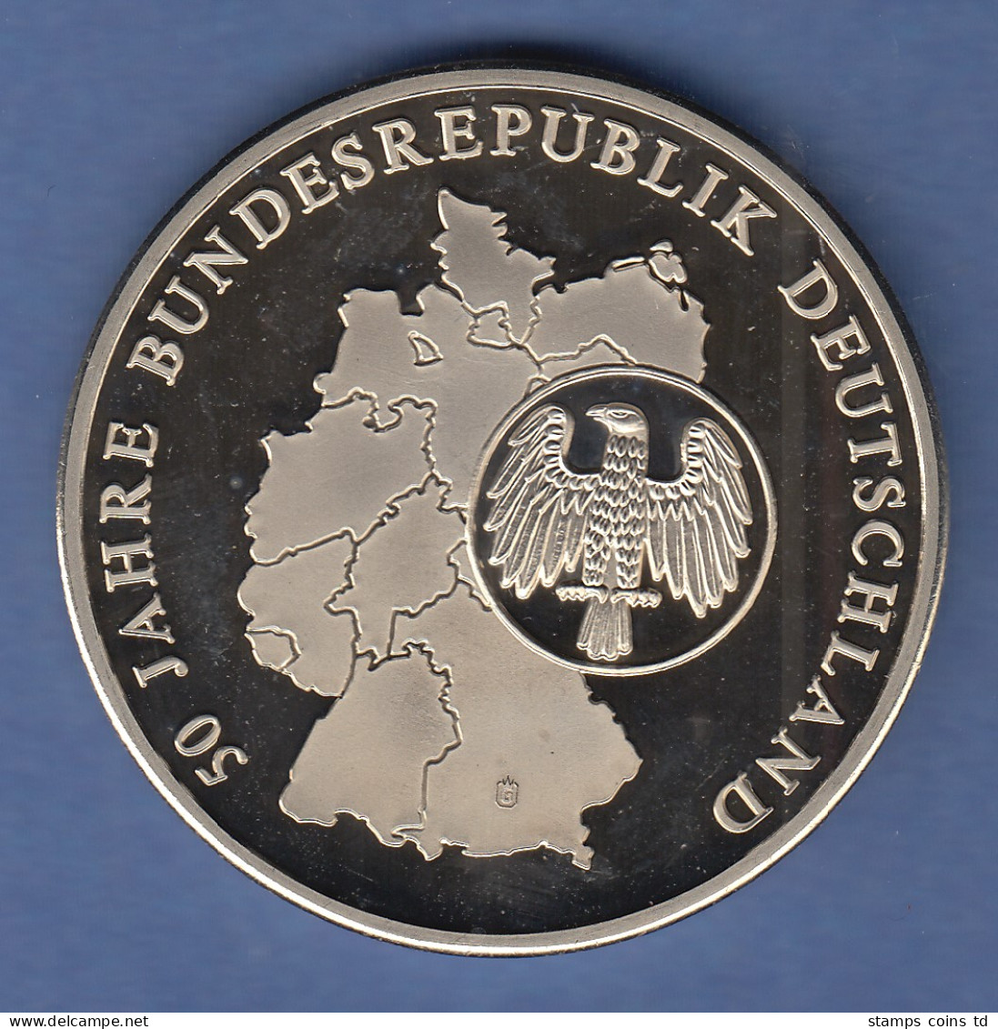 Medaille 10 Jahre Deutsche Einheit 1989-1999 Brandenburger Tor 50 Jahre BRD - Other & Unclassified