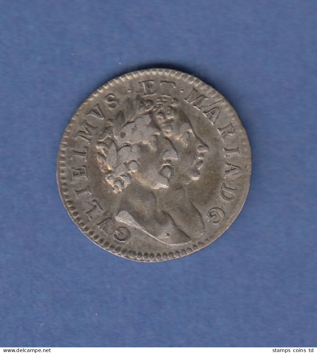 Großbritannien / Great Britain 4 Pence 1689 GULIELMUS ET MARIA D.G.  Selten ! - Autres & Non Classés