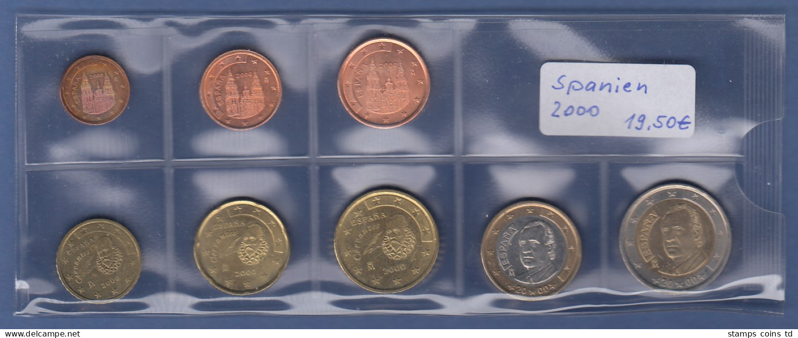 Spanien EURO-Kursmünzensatz Jahrgang 2000 Bankfrisch / Unzirkuliert - Autres & Non Classés