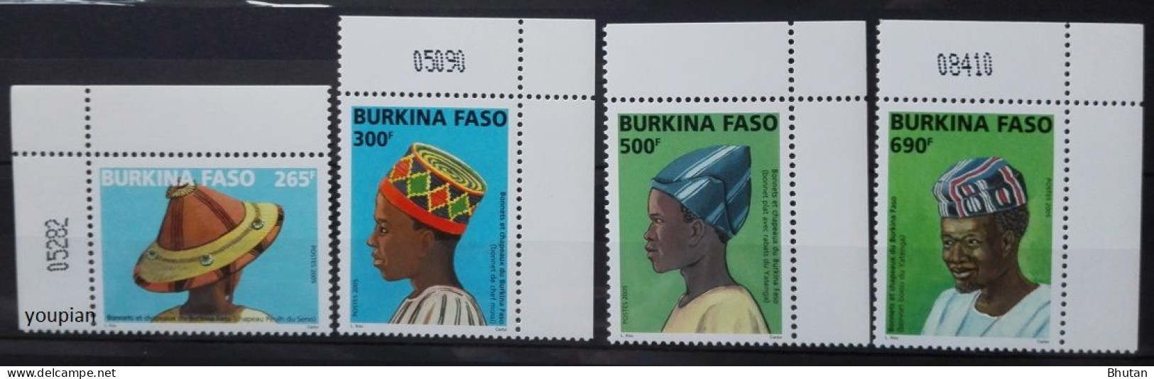 Burkina Faso 2005, Headdresses, MNH Stamps Set - Burkina Faso (1984-...)