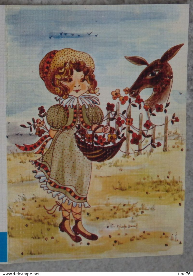 Petit Calendrier Poche 1982 Illustration Fillette Fleurs  VIA Assurances - Klein Formaat: 1981-90