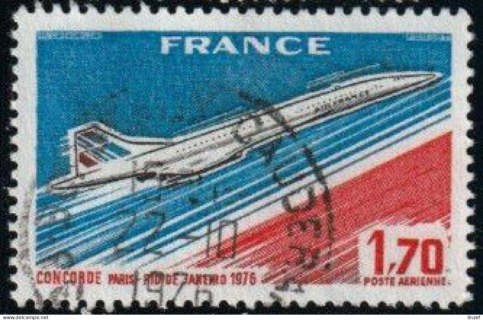 France 1976 Poste Aérienne Yv. N°49 - Concorde - Oblitéré - 1960-.... Oblitérés
