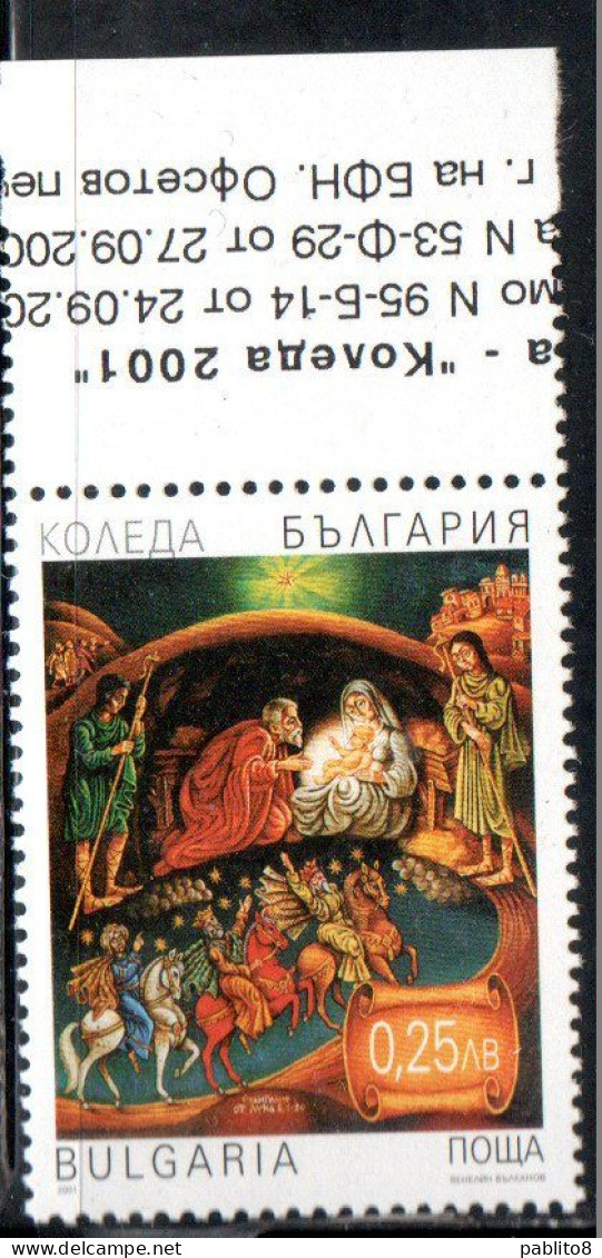 BULGARIA BULGARIE BULGARIEN 2001 CHRISTMAS NATALE NOEL WEIHNACHTEN NAVIDAD 0.25 MNH - Ungebraucht