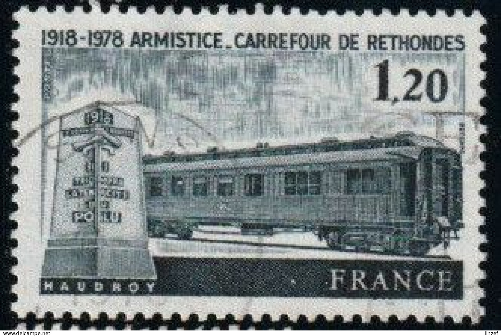 France 1978 Yv. N°2022 - Armistice à Rethondes - Oblitéré - Gebraucht