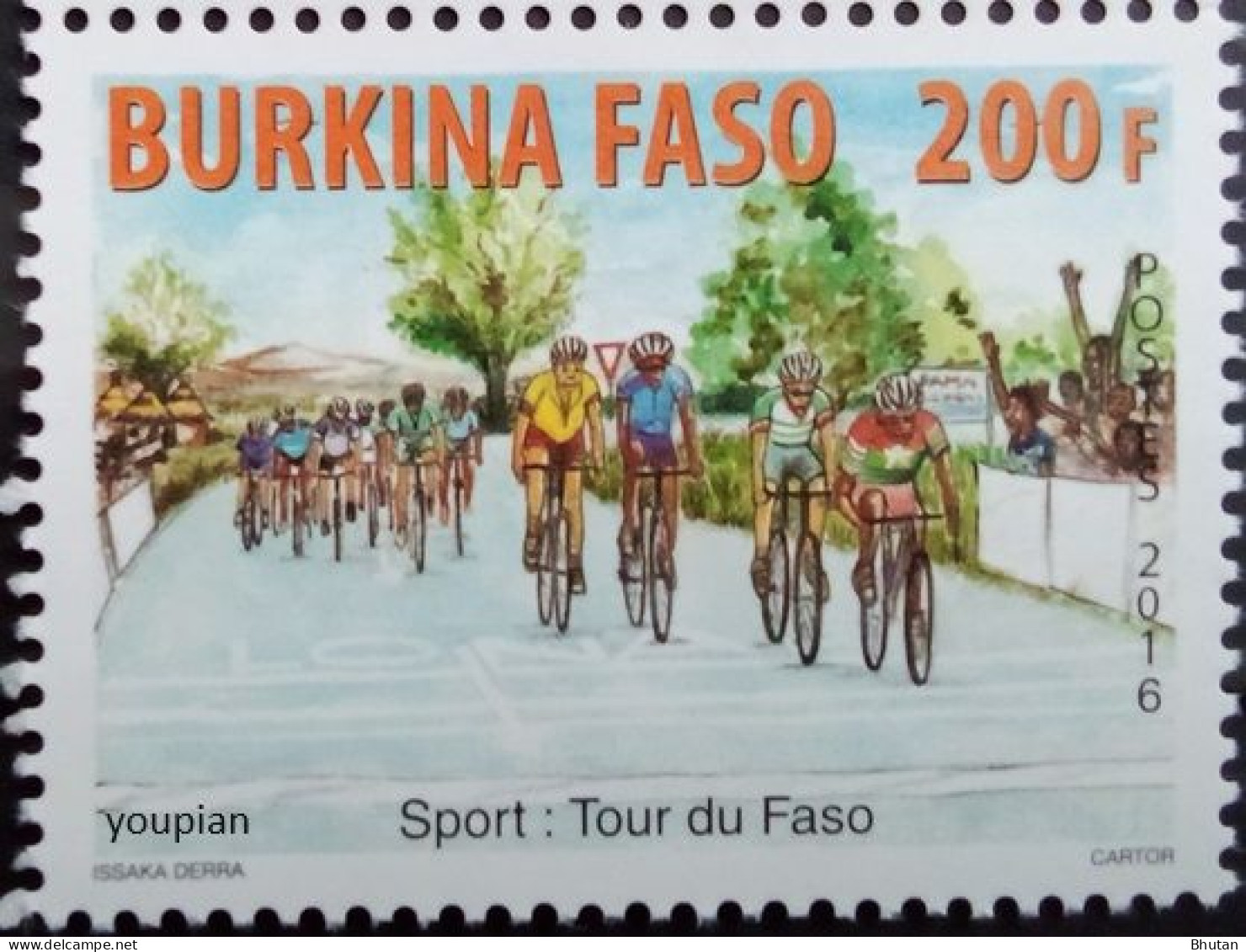 Burkina Faso 2016, Cycling, MNH Single Stamp - Burkina Faso (1984-...)