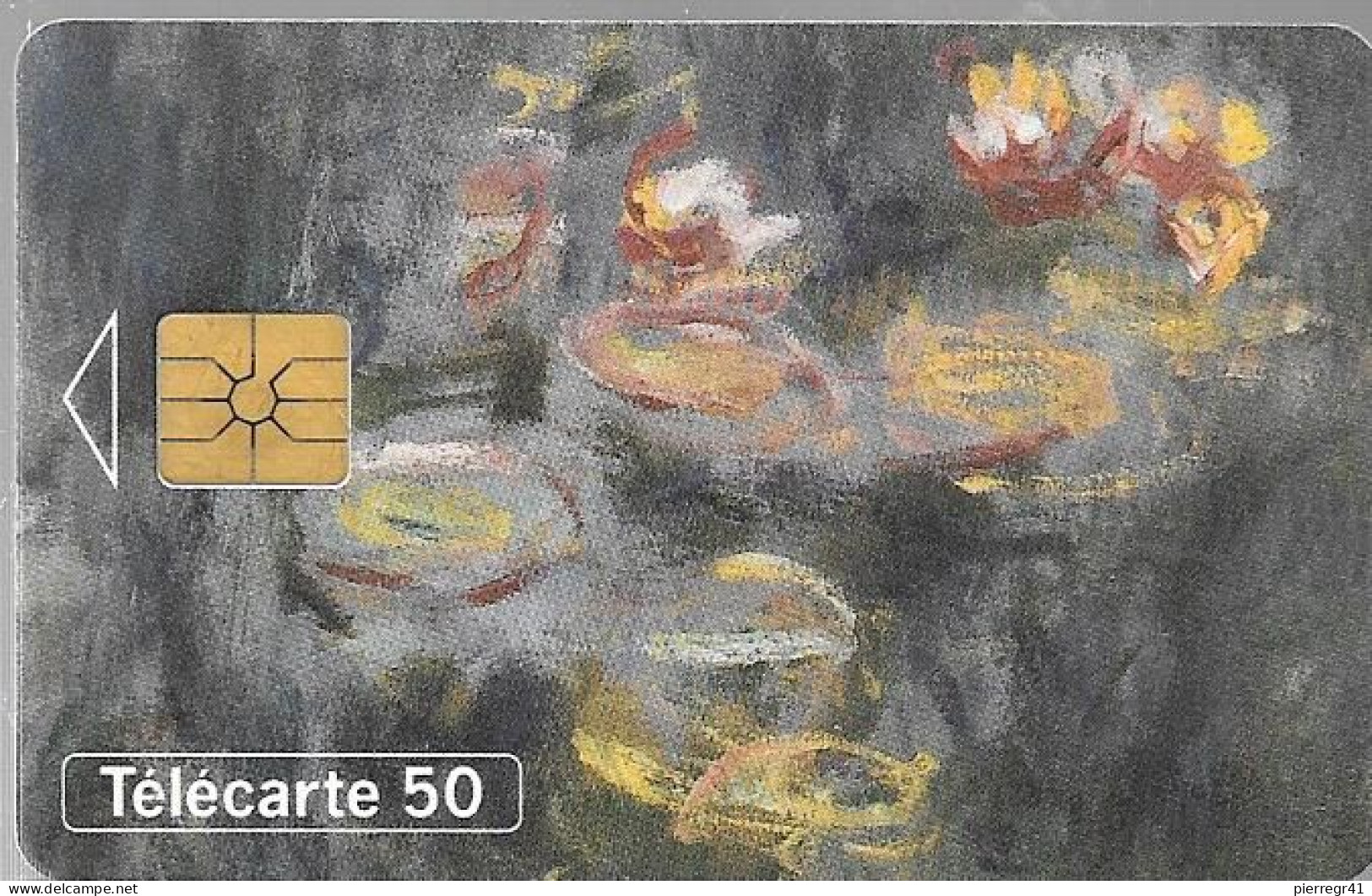 CARTE-PUCE-PRIVEE-PUBLIC-50U-EN696-GemA-08/93-NIVEA-NYMPHEAS De MONET-V°B36155001-UTILISE-TBE-/LUXE - 50 Units