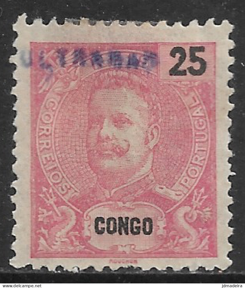 Portuguese Congo – 1903 King Carlos 25 Réis Mint Stamp ULTRAMAR Surchaged - Congo Portoghese