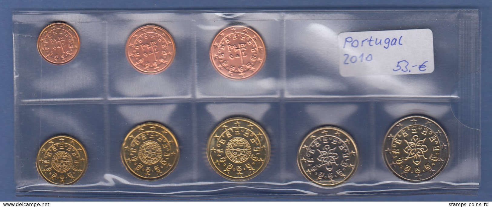 Portugal EURO-Kursmünzensatz Jahrgang 2010 Bankfrisch / Unzirkuliert - Portugal