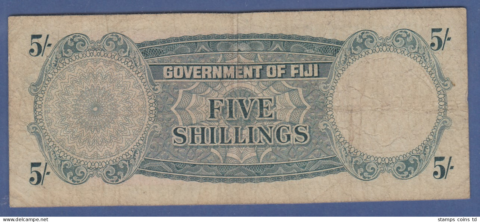 Banknote Fiji Fidschi-Inseln 5 Shillings 1964 - Andere - Oceanië