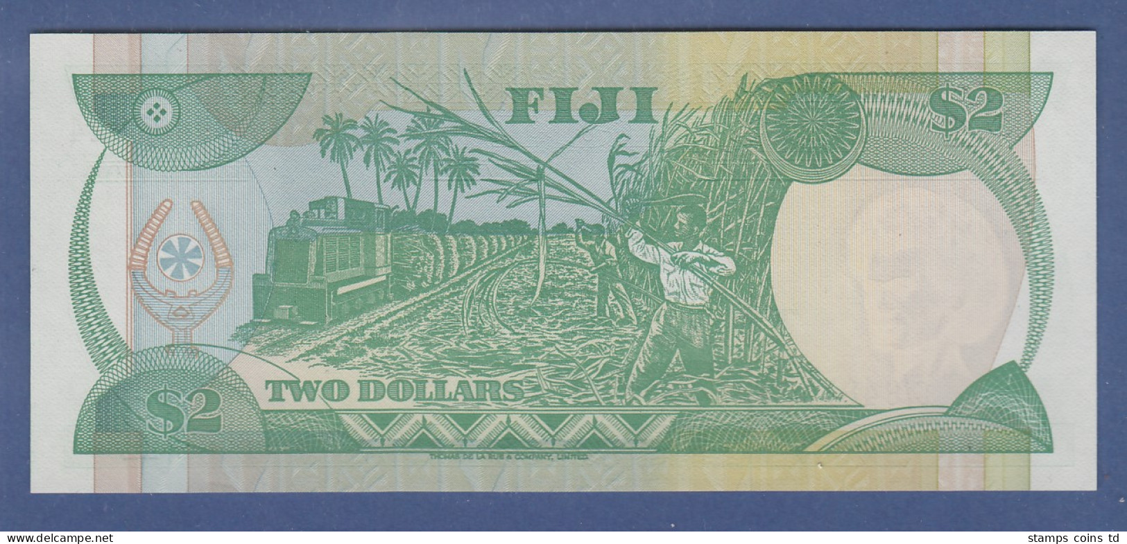 Banknote Fiji Fidschi-Inseln 2 Dollar Ausgabe 1980  - Sonstige – Ozeanien