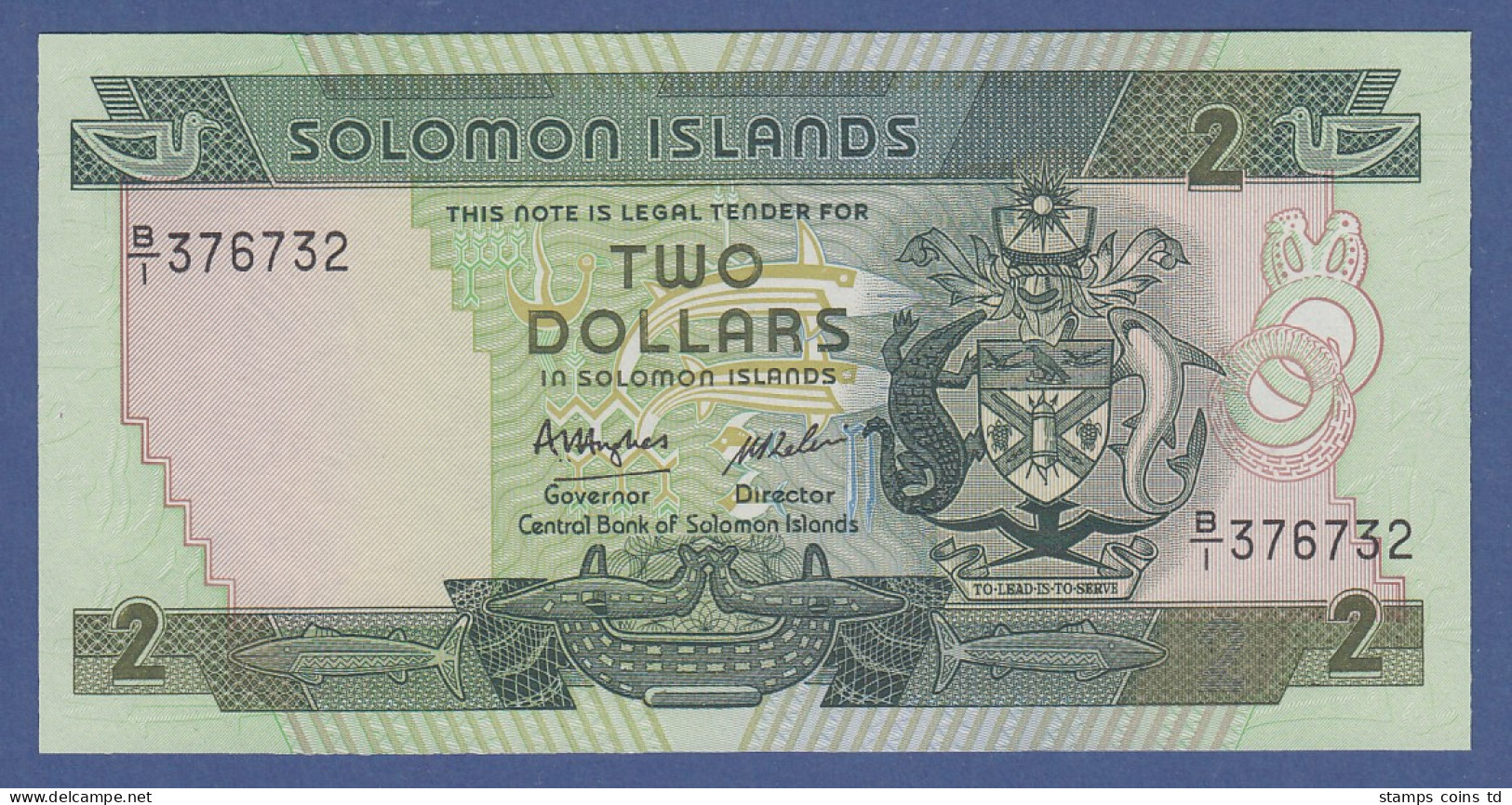 Banknote Solomon Islands / Salomonen 2 Dollar  - Sonstige – Ozeanien