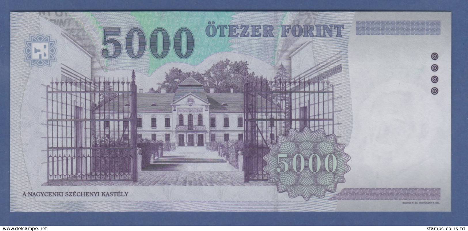 Banknote Ungarn 5000 Forint Graf Szechenyi Istvan 2005  # BA5204681 Kfr. - Sonstige – Europa