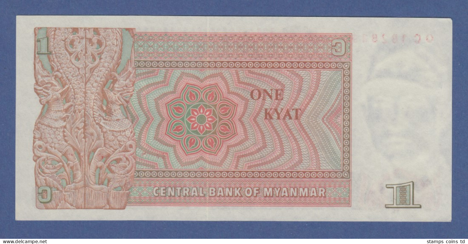 Banknote Burma / Myanmar 1 Kyat - Otros – Asia