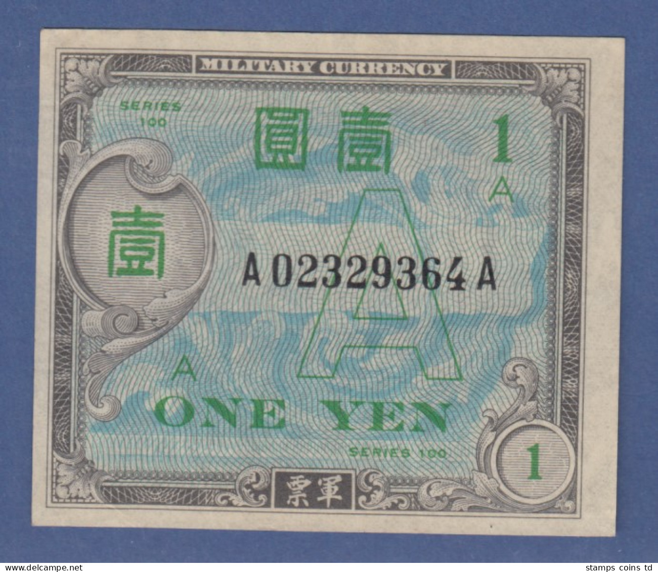 Banknote Japan Alliiertes Militärgeld 1945 1 Yen # A 02329364 A  - Sonstige – Asien