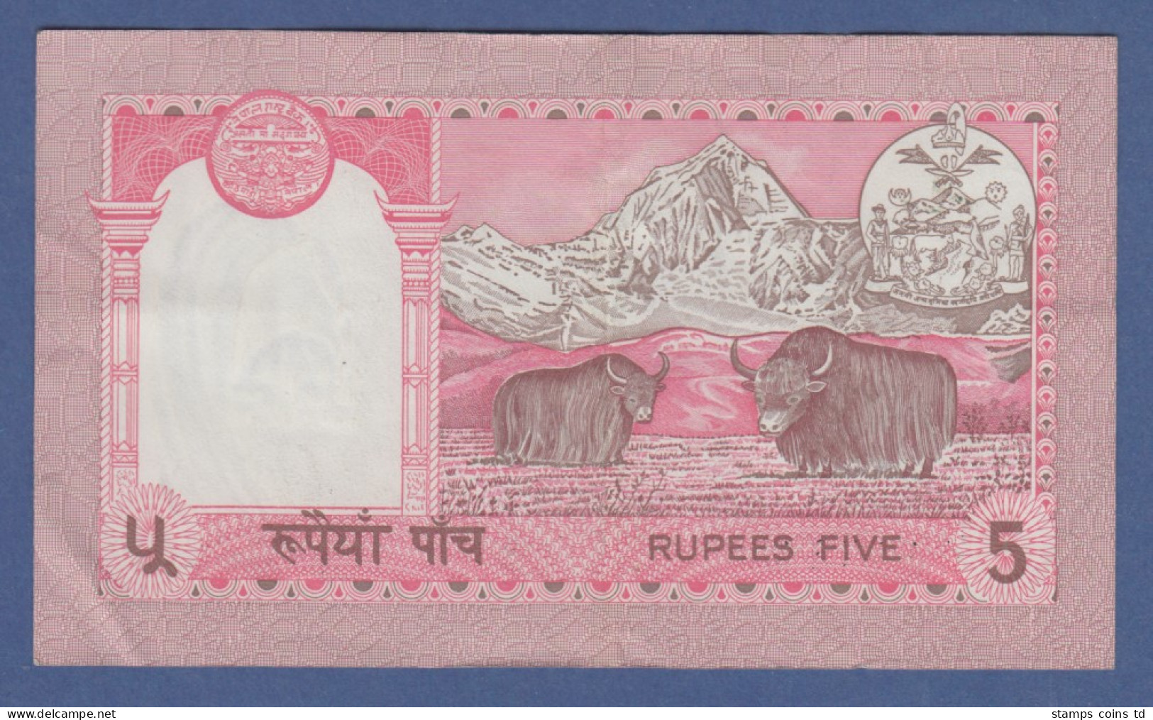 Banknote Nepal 5 Rupien  - Otros – Asia