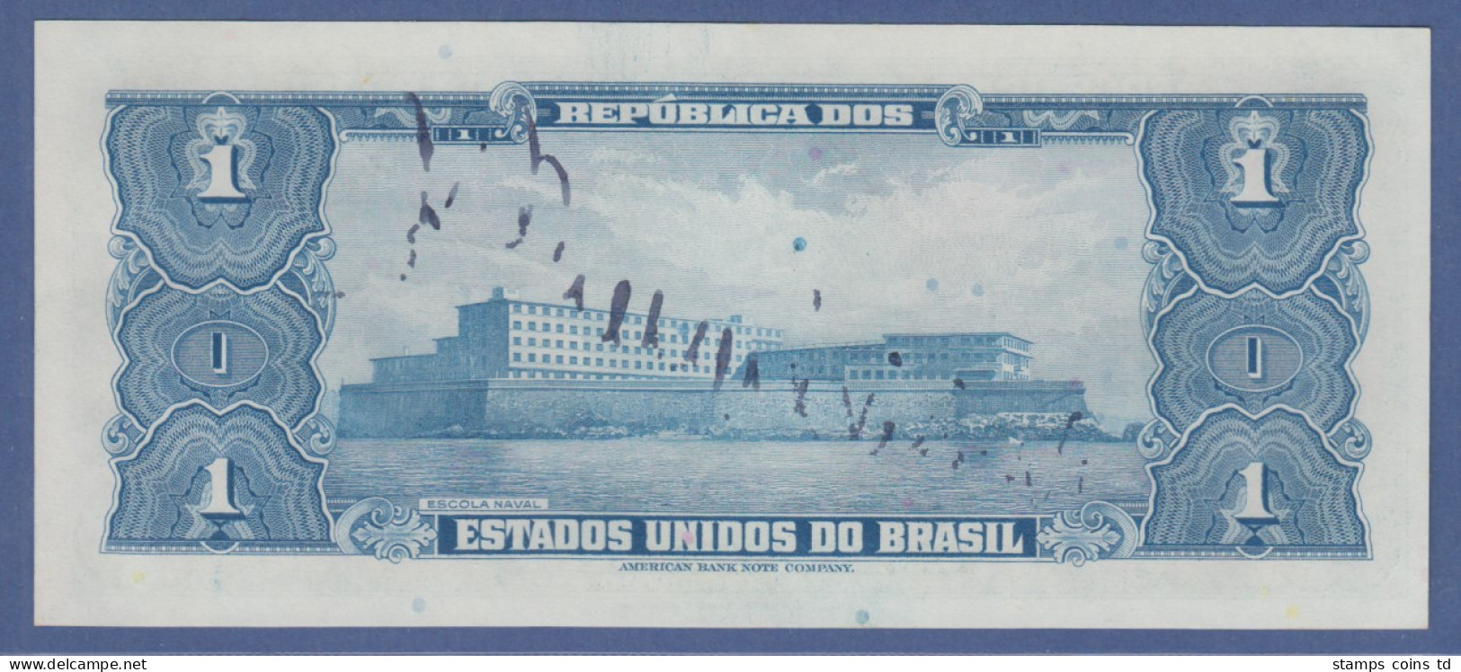 Banknote Brasilien 1 Cruzeiro Marques De Tamadaré Mit Unterschrift !  - Sonstige – Amerika