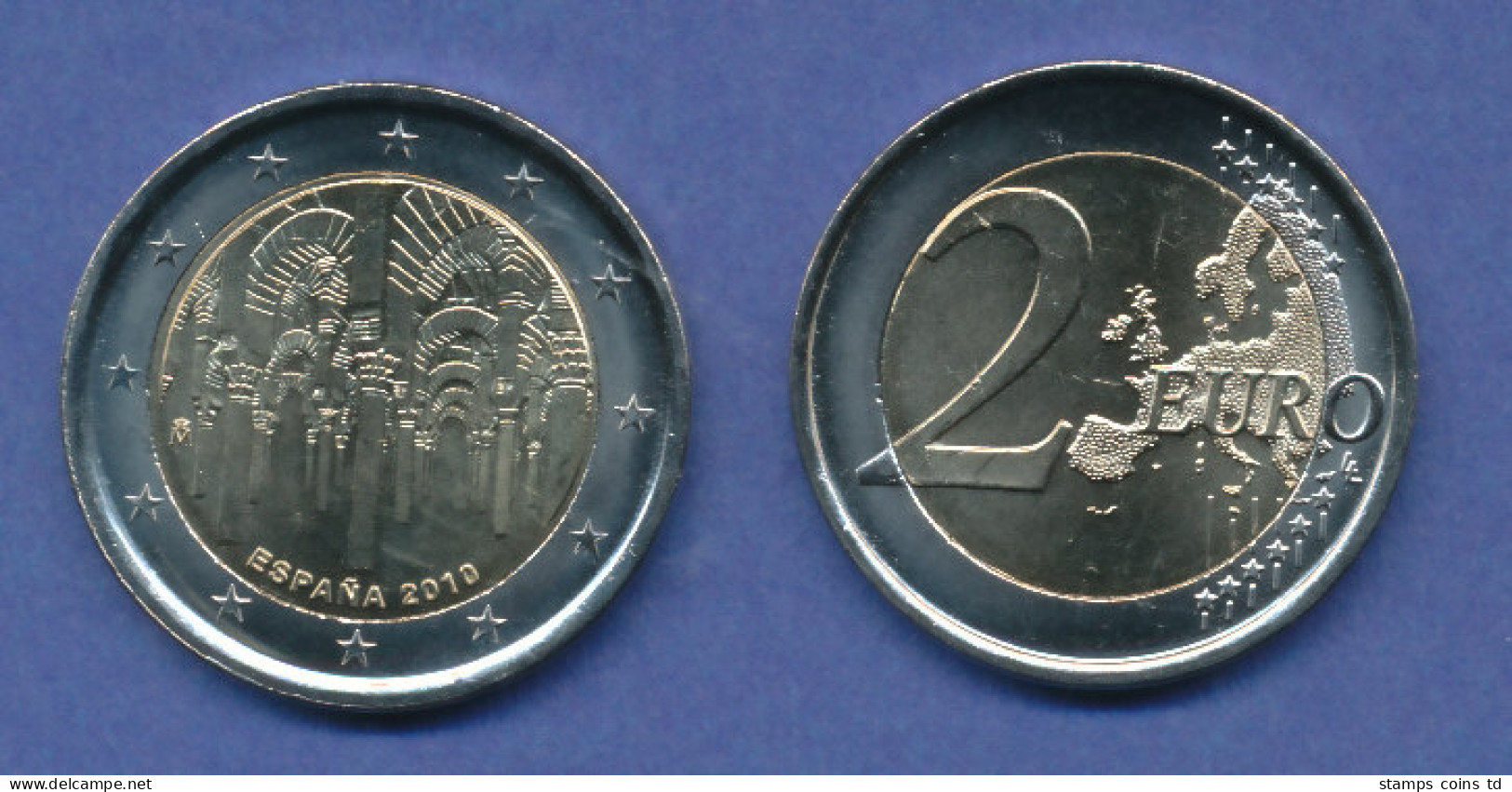 Spanien 2-Euro Sondermünze 2010 Altstadt Von Cordoba Bankfrisch - Sonstige & Ohne Zuordnung